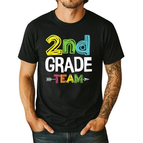 2nd Grade Team T-Shirt 2nd Grade Squad Teacher Men's Casual T-Shirt - teacherstshirts.com
