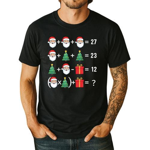 67 Santa Tree Math Teacher Christmas Xmas Humor Men's Casual T-Shirt - teacherstshirts.com AU