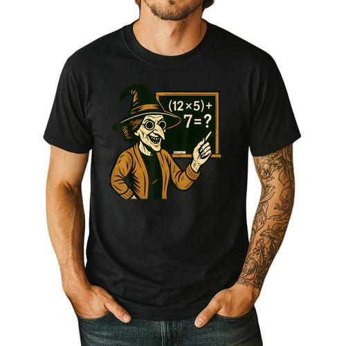 67 Teacher Halloween Witch Six Seven Meme Brainrot Math Joke Men's Casual T-Shirt - teacherstshirts.com AU