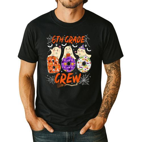 6th Grade Boo Crew Sixth Grade Halloween Teacher Kid Men's Casual T-Shirt - teacherstshirts.com CA