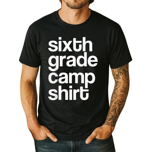 6th Sixth Grade Camp Counselor Camper Teacher Chaperone Men's Casual T-Shirt - teacherstshirts.com