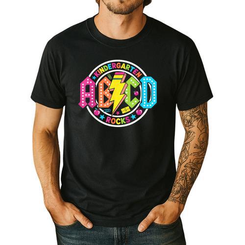 ABCD Kindergarten Rocks Back To School Teachers Students Men's Casual T-Shirt - teacherstshirts.com AU
