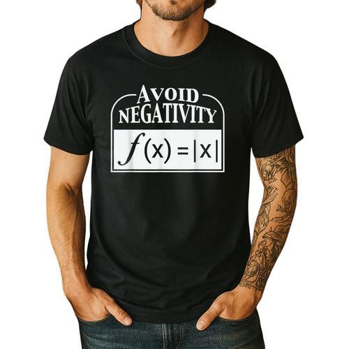 Avoid Negativity Math Teacher Men's Casual T-Shirt - teacherstshirts.com