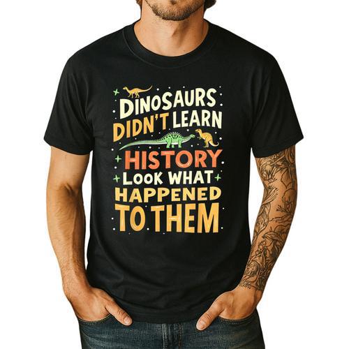 Back To School Dinosaur Social Studies Teacher Student Men's Casual T-Shirt - teacherstshirts.com AU