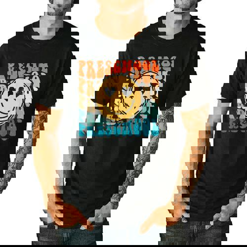 Back To School Groovy Smile Preschool Teachers Students Kids Men&#x27;s Casual T-Shirt - teacherstshirts.com