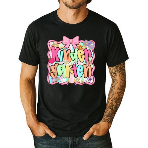 Back To School Kindergarten Preppy Teacher Girl Men's Casual T-Shirt - teacherstshirts.com