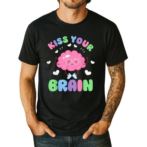 Back To School Kiss Your Brain Cute Teacher Appreciation Men's Casual T-Shirt - teacherstshirts.com UK