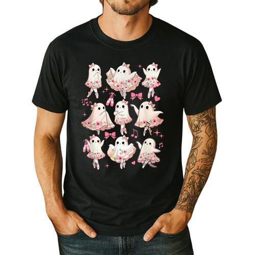 Ballet Ghost Ballet Dancer Spooky Dance Halloween Teacher Men's Casual T-Shirt - teacherstshirts.com AU