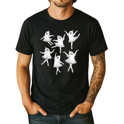 Ballet Ghost Dancer Spooky Dance Teacher Halloween Costume Men's Casual T-Shirt - teacherstshirts.com DE