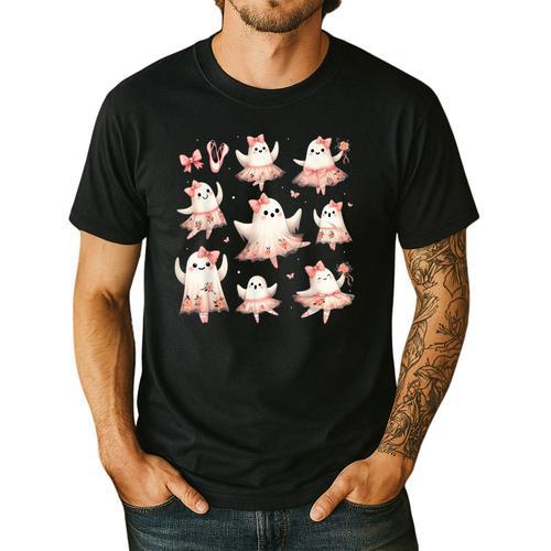 Ballet Ghost Ballet Dancer Spooky Dance Teacher Halloween Men's Casual T-Shirt - teacherstshirts.com AU