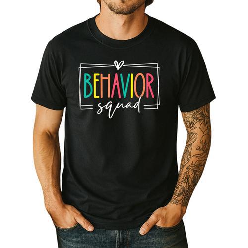 Behavior Squad School Counselor SPED Teacher Kids Women Men Men's Casual T-Shirt - teacherstshirts.com