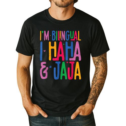 I Am Bilingual I Haha And Jaja Latina Latino Spanish Teacher Men's Casual T-Shirt - teacherstshirts.com AU