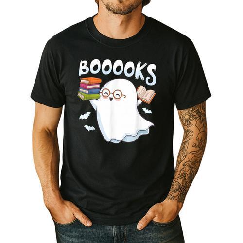 Books Halloween Librarian Teacher Reader Reading Book Lover Men's Casual T-Shirt - teacherstshirts.com CA
