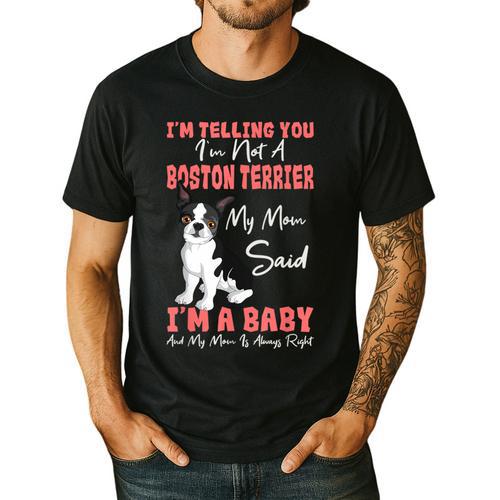 Boston Terrier Mom American Gentleman Dog Lover Mother's Day Men's Casual T-Shirt - Bostonterriersmerch.com