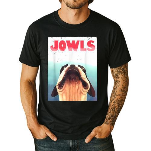 Boston Terriers Jowls Dog Mom Dog Dad Men's Casual T-Shirt - Bostonterriersmerch.com