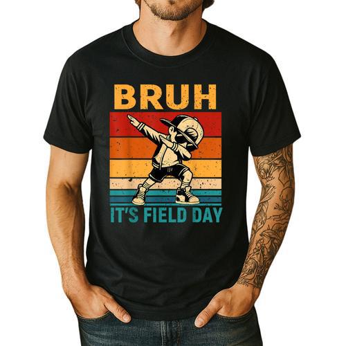 Bruh It's Field Day Teacher Happy Field Day Dabbing Boy Men's Casual T-Shirt - teacherstshirts.com UK