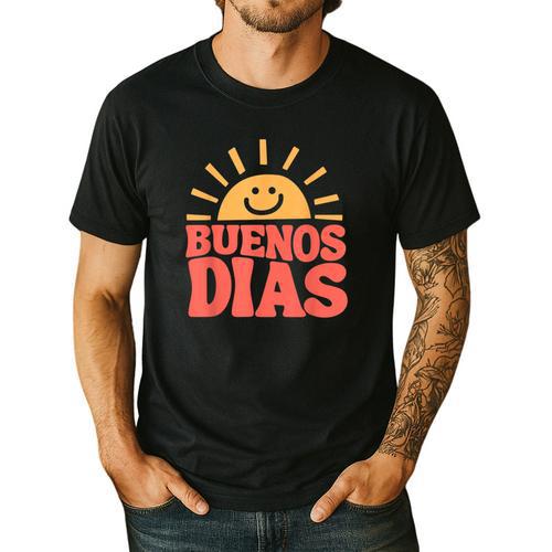 Buenos Dias Spanish Teacher Appreciation Back To School Men's Casual T-Shirt - teacherstshirts.com AU