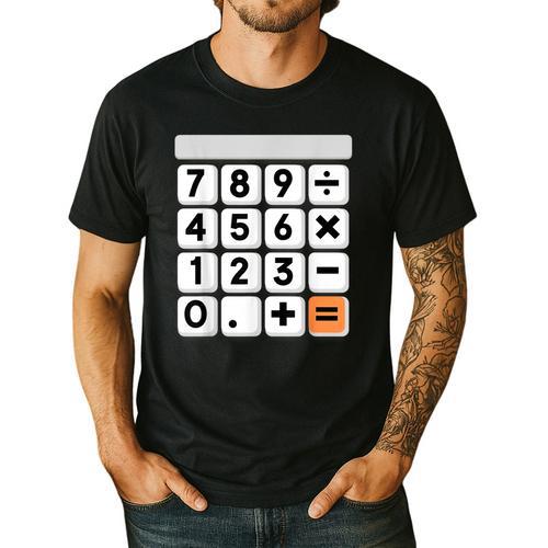 Calculator Easy Halloween Costume For Math Teacher Men's Casual T-Shirt - teacherstshirts.com UK