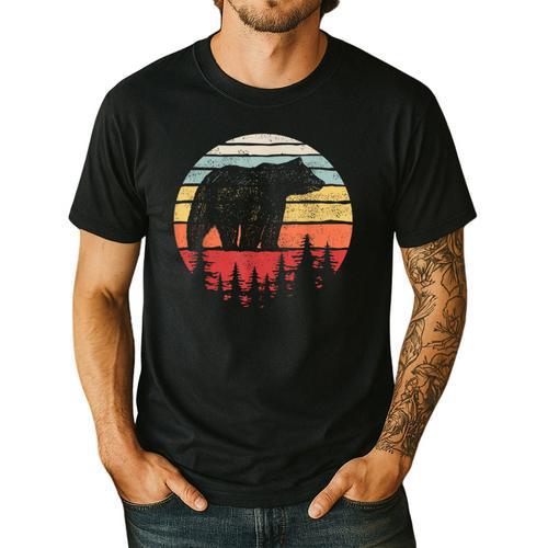 Catch Some Rays Vintage Retro Grizzly Bear Men's Casual T-Shirt - Bostonterriersmerch.com