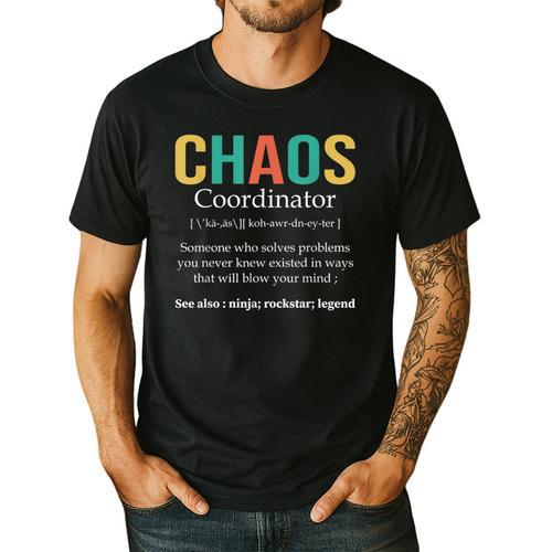 Chaos Coordinator Teacher Coworker Boss Appreciation Men's Casual T-Shirt - teacherstshirts.com CA