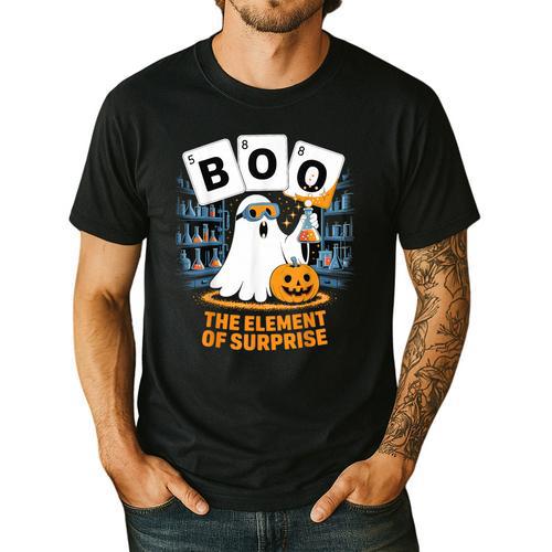 Chemistry Boo Ghost Element Of Surprise Science Teacher Tee Men's Casual T-Shirt - teacherstshirts.com UK