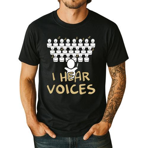 Choir Teacher Shirt I Hear Voices Chorister Tee Men's Casual T-Shirt - teacherstshirts.com AU