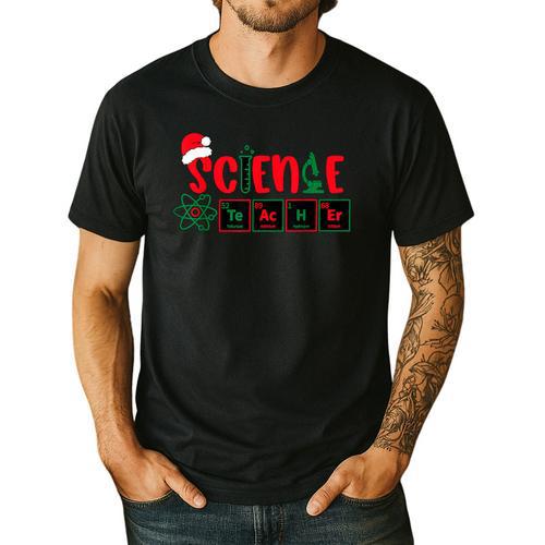 Christmas Science Teacher Santa Educator Chemical Elements Men's Casual T-Shirt - teacherstshirts.com AU