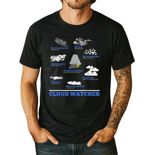 Cloud Watcher Cloud Types Science Student Teacher Cute Faces Men's Casual T-Shirt - teacherstshirts.com UK