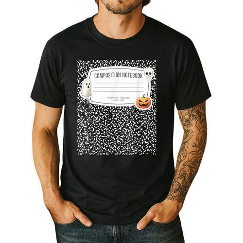 Composition Notebook Costume Adult Halloween For Teacher Men's Casual T-Shirt - teacherstshirts.com CA