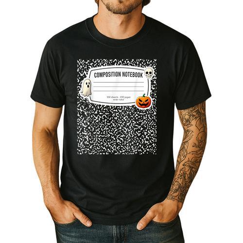 Composition Notebook Costume Adult Halloween For Teachers Men's Casual T-Shirt - teacherstshirts.com