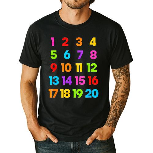 Counting 1-10 Learn To Count Number School Kids Teacher Men's Casual T-Shirt - teacherstshirts.com AU