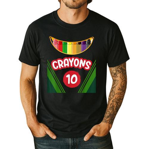 Crayon Box Fun Teacher Student Crayon Squad Halloween 2022 Men's Casual T-Shirt - teacherstshirts.com DE