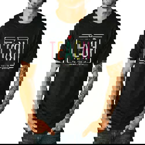 Cute Teacher Life Teach Them To Be Kind School Mom Teachers Men&#x27;s Casual T-Shirt - teacherstshirts.com