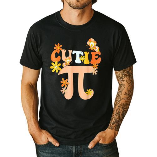 Cutie Pi Shirt Pi Day Math Girls Kids Women Toddler Teacher Men's Casual T-Shirt - teacherstshirts.com UK