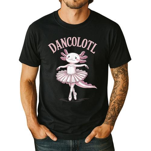 Dancolotl Ballerina Axolotl Ballet Dance Teacher Men's Casual T-Shirt - teacherstshirts.com