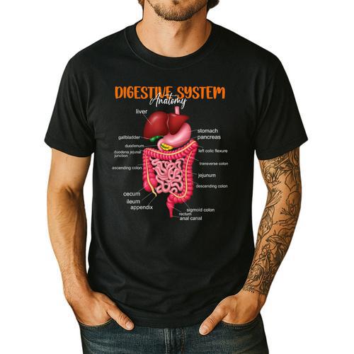 Digestive System Anatomy Anatomical Biology Teacher Men's Casual T-Shirt - teacherstshirts.com UK