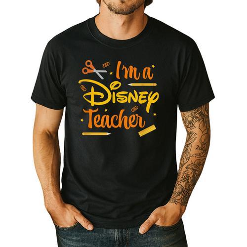 Disney Back To School I'm A Disney Teacher Crafty Logo Men's Casual T-Shirt - teacherstshirts.com AU