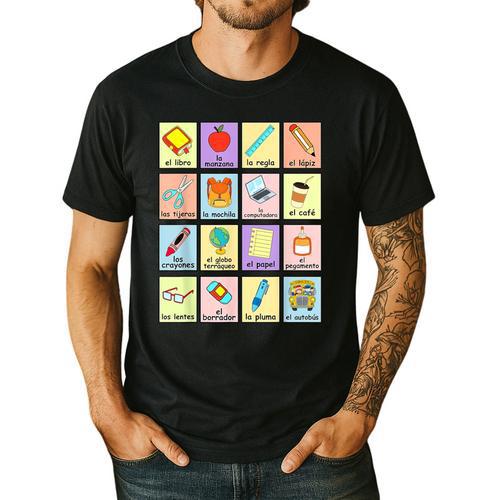 Dual Language Crew Bilingual Spanish Teacher Back To School For Men Women Men's Casual T-Shirt - teacherstshirts.com CA