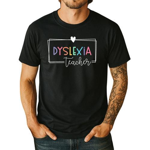 Dyslexia Awareness Therapist Reading Specialist Teacher Men's Casual T-Shirt - teacherstshirts.com AU
