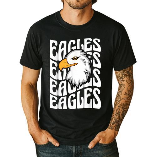 Eagles School Sports Fan Team Spirit Teacher Parent Student Men's Casual T-Shirt - teacherstshirts.com AU