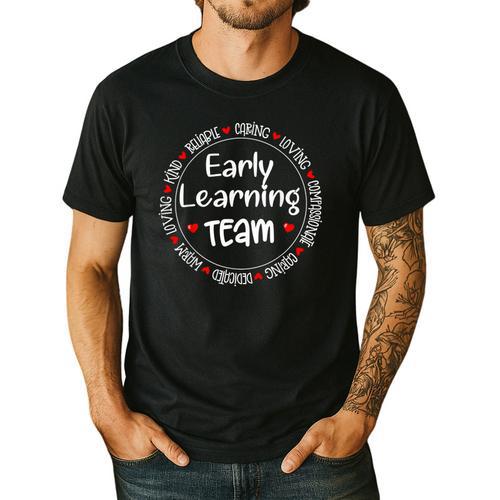 Early Learning TEAM Preschool Teacher Early Learners Crew Men's Casual T-Shirt - teacherstshirts.com DE