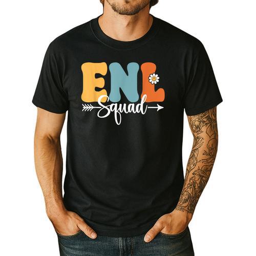 ENL Squad Back To School Teachers Students ENL Crew Men Women Girls Kids Men's Casual T-Shirt - teacherstshirts.com