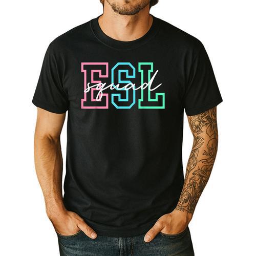 ESL Squad Teacher English As A Second Language Men's Casual T-Shirt - teacherstshirts.com AU