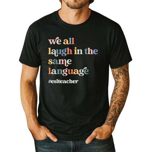 ESL Teacher ESOL Student Cute Retro Back To School First Day Men's Casual T-Shirt - teacherstshirts.com AU