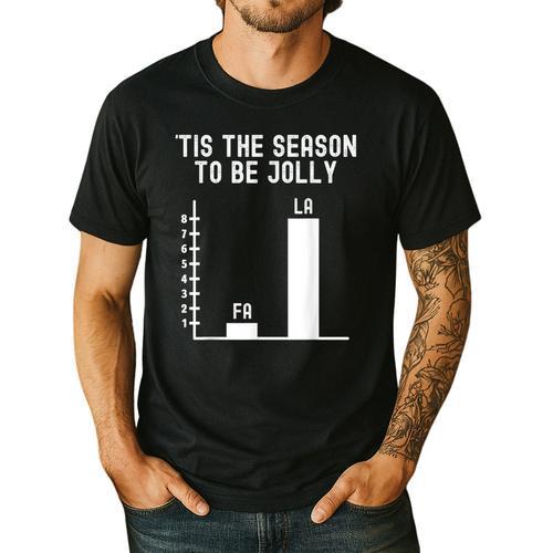 Fa La 8 Math Pun Math Teacher Christmas Men's Casual T-Shirt - teacherstshirts.com AU