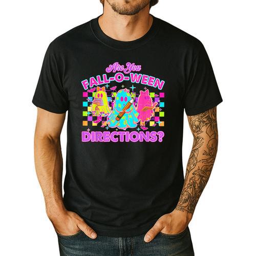 Are You Fall-O-Ween Directions Teacher Ghost Halloween Men's Casual T-Shirt - teacherstshirts.com CA