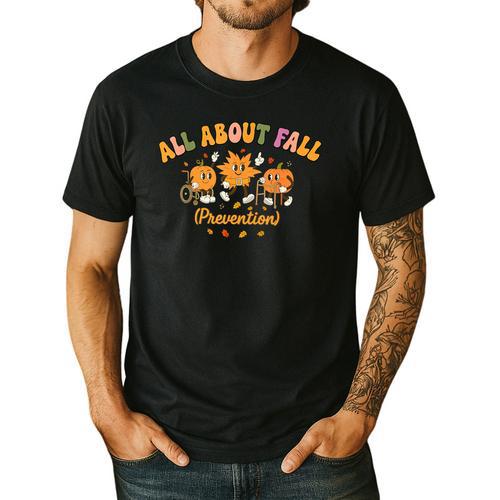 All About Fall Prevention Therapy SPED Teacher Thanksgiving Men's Casual T-Shirt - teacherstshirts.com