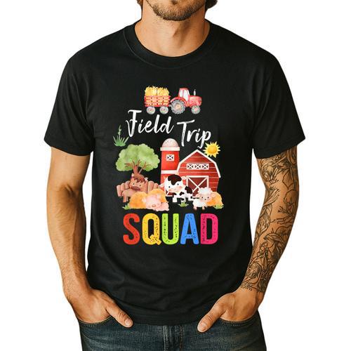 Farm Trip Field Trip Squad Farm Visit Teachers Students Men's Casual T-Shirt - teacherstshirts.com AU