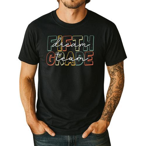 Fifth Grade Dream Team 5th Grade First Day Of School Teacher Men's Casual T-Shirt - teacherstshirts.com UK