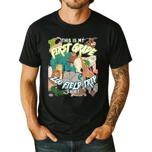 First Grade Zoo Field Trip Matching Student Teacher Class Men's Casual T-Shirt - teacherstshirts.com